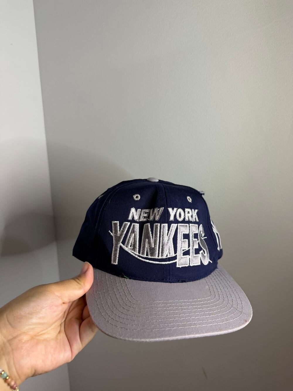 Vintage New York Yankees Hat The G Cap 90s SnapBack Blockhead Starter Big Logo